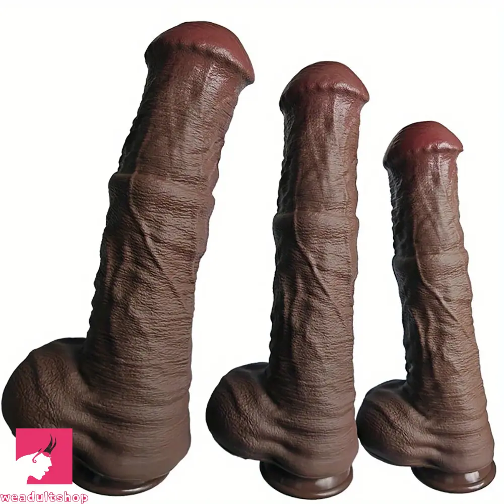 11.61in 12.99in 14.56in Huge Thick Ebony Dildo For Anal Play G-Spot Clit