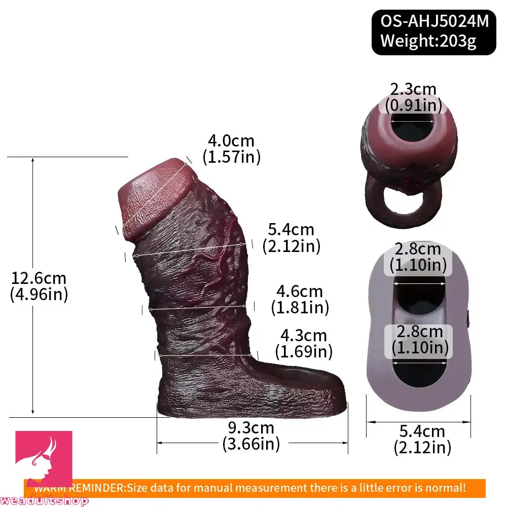 4.13in 4.96in 5.91in 6.53in Real Flexible Realistic Cock Soft Dildo Sleeve