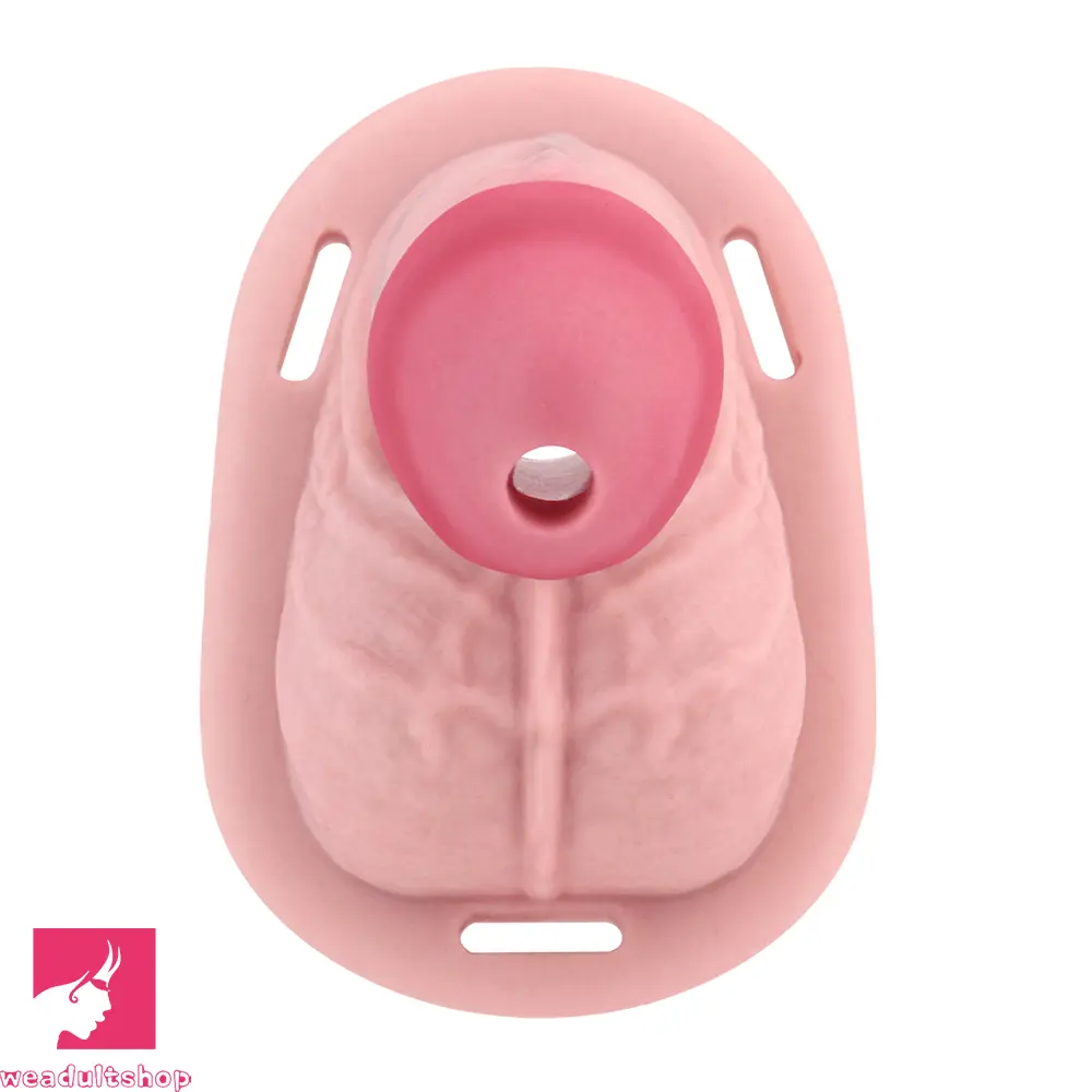 4.33in Real Hollow Chastity Cage Dildo Female Couples Anal Insertor