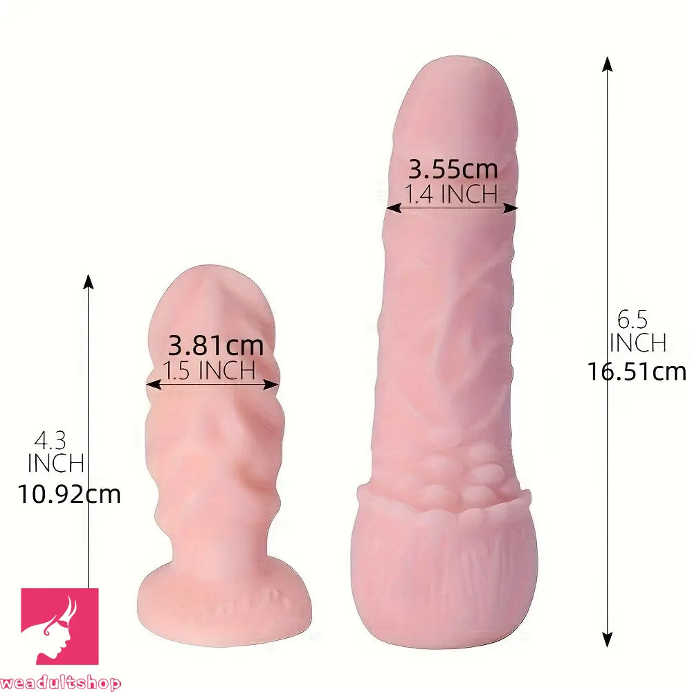 4.3in 6.5in Strap On Dildo Wearable Hollow Harness 2 Removeable Dildos