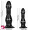 8.66in 12.2in Big Head Anal Dilation Black Big PVC Anal Plug Cock Dildo