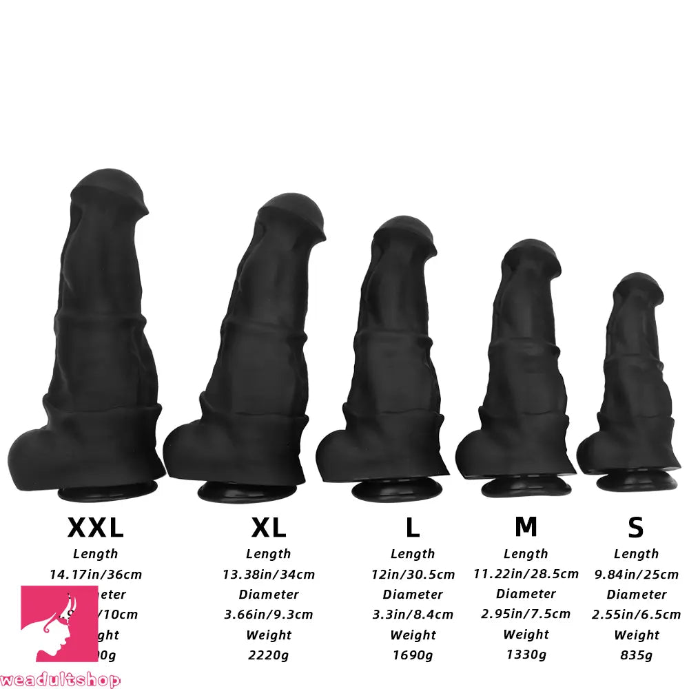 9.84in 11.22in 12in 13.38in 14.17in Extra Large Thick Penis Horse Cock Dildo