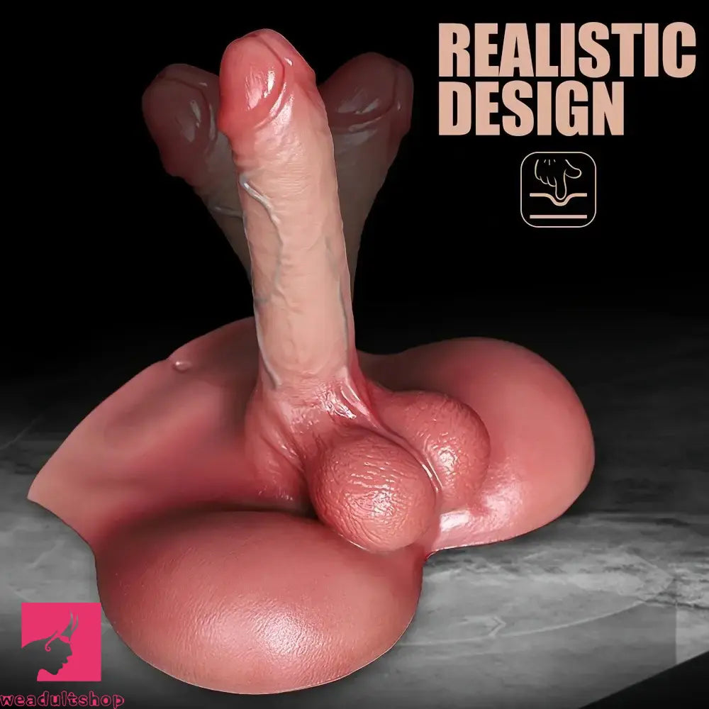 5.71in Dildo With Sex Torso Silicone Female Skin Tone Vaginal Stimulator