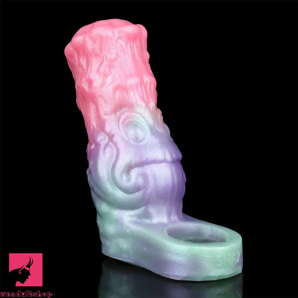 4.96in Silicone Soft Cock Fantasy Hollow Dildo Sleeve Cock Extension