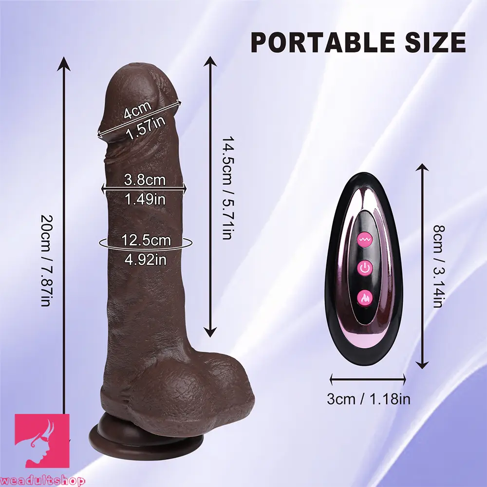 7.87in 3in1 Functional Thrusting Heating Rotation Dildo Flirting Cock Love