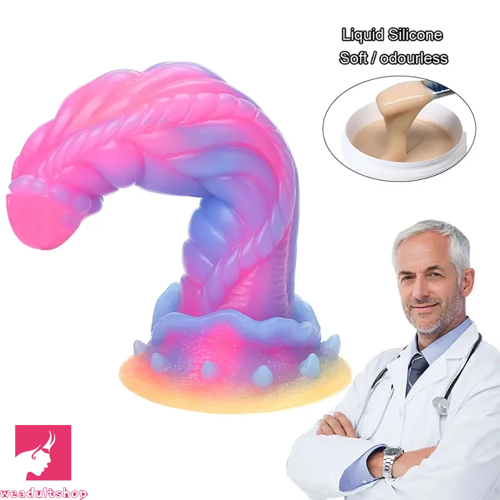 8.66in Glowing Dragon Silicone Monster Dildo For Women Prostate Massage
