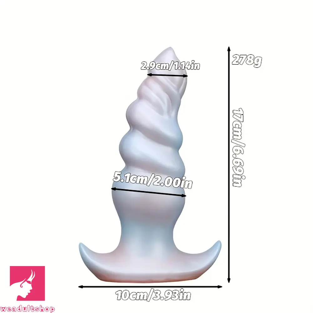 5.5in 6.69in 7.87in Pearlescent Dream Silicone Anal Soft Dildo with Anchor