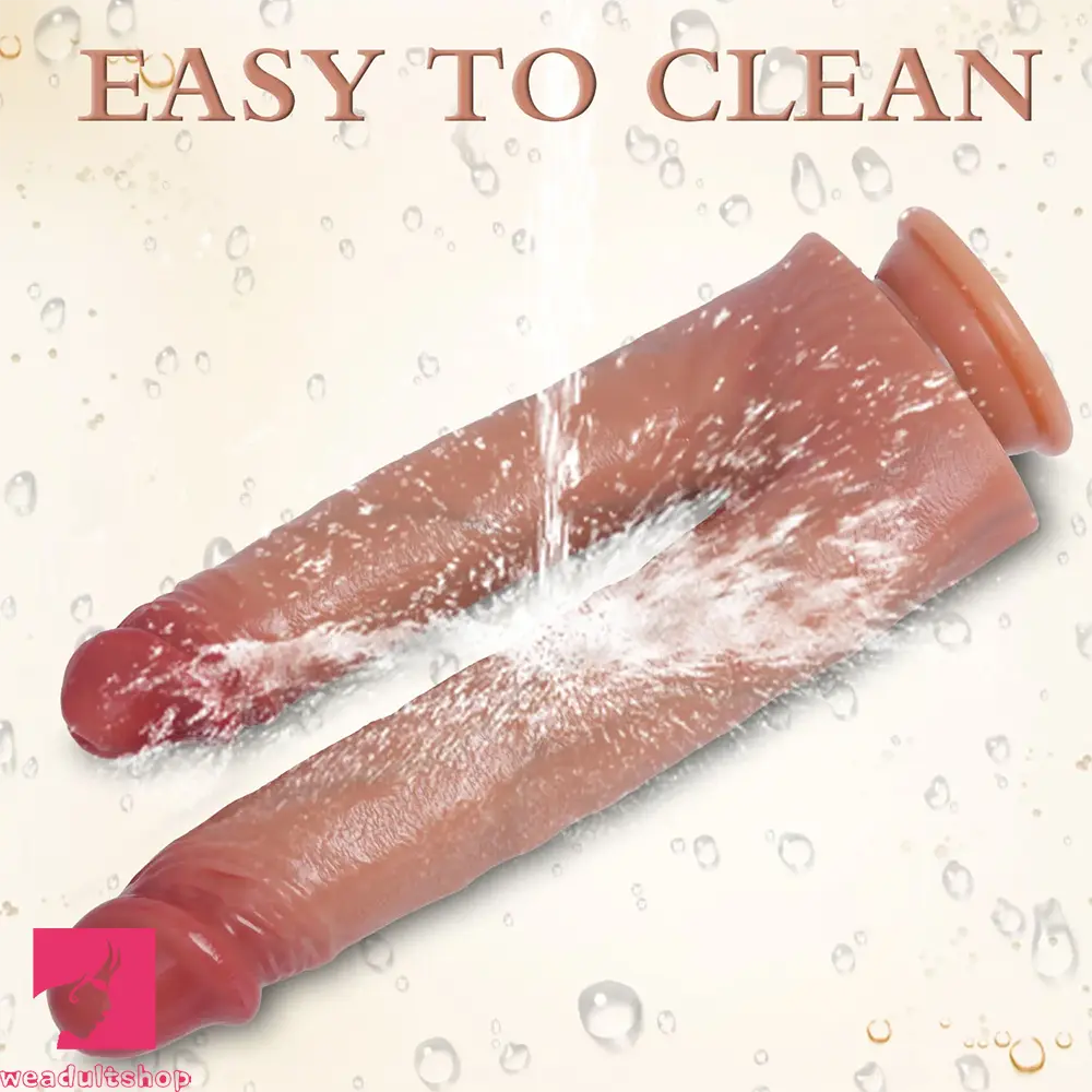 10.83in Dual Sided Silicone Big Dildo For Female Masturbation Real Veins