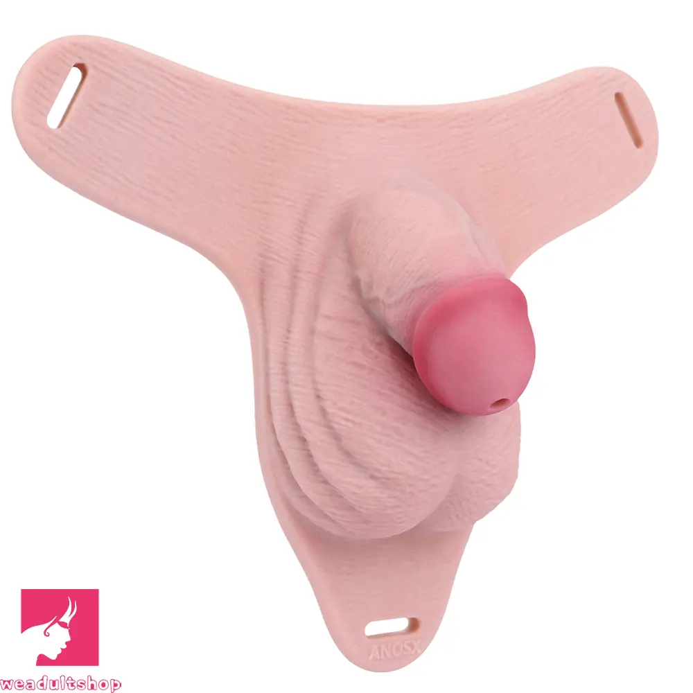 3.93in Real Hollow Chastity Cage Dildo Adult Sex Toy For Women Couples