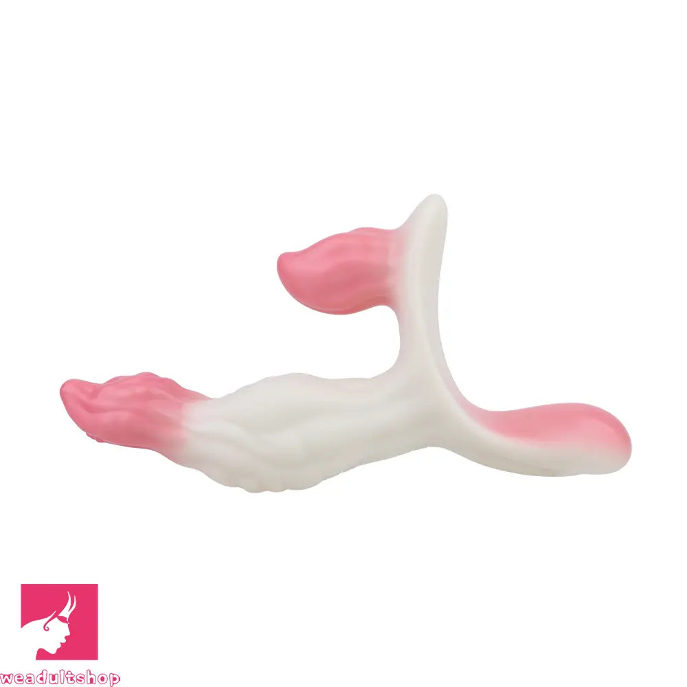 6.18in Wearable Strap on Vibrating Soft Liquid Silicone Dildo Clit Dildo