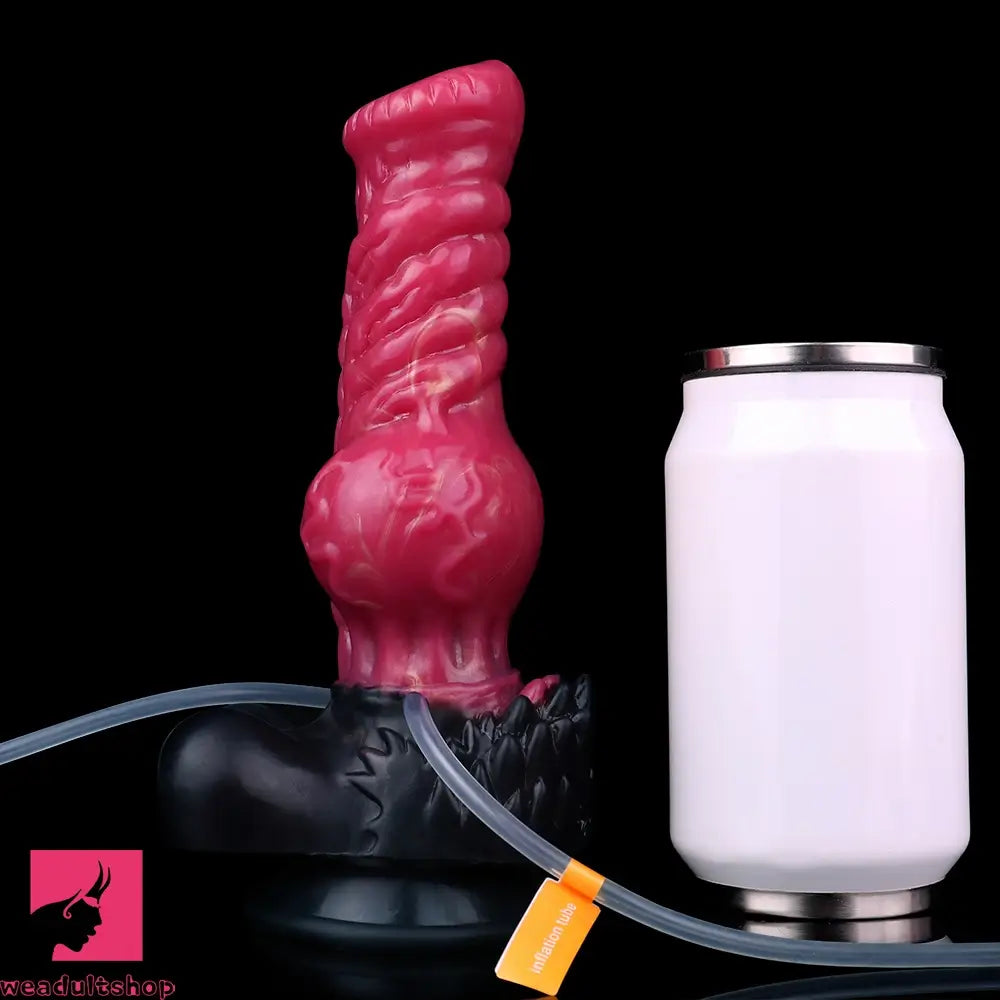 8.26in Horse Knotted Silicone Soft Big Dildo Ejaculating Penis Sex Toy