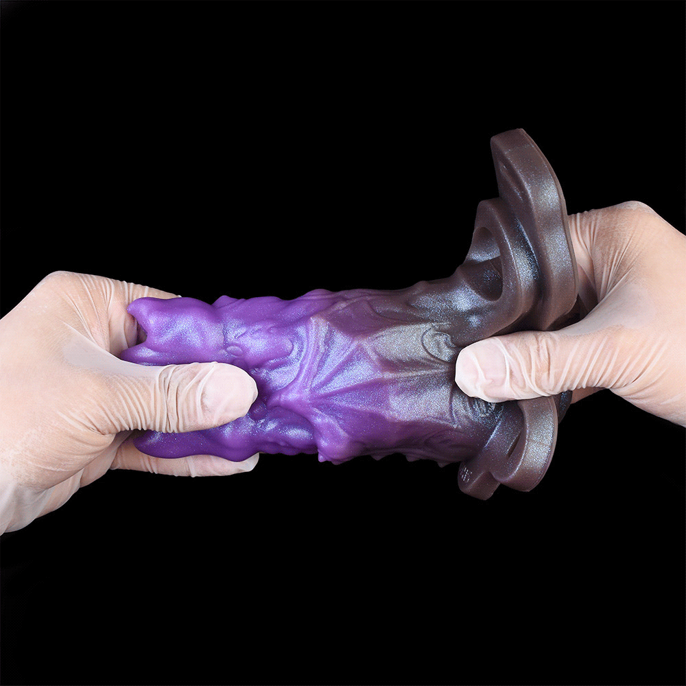 5.39in Scary Dragon Beast Creature Hollow Dildo Sleeve With Cock Ring