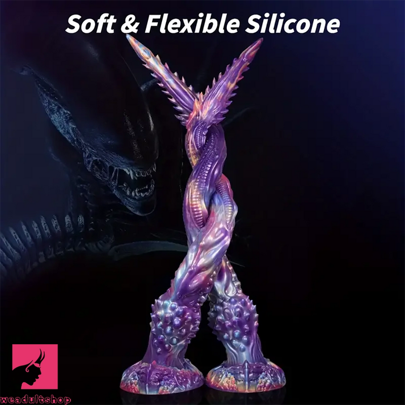 21.25in Ultra Long Deep Anal Wolf Fang Monster Spiked Soft Cock Dildo