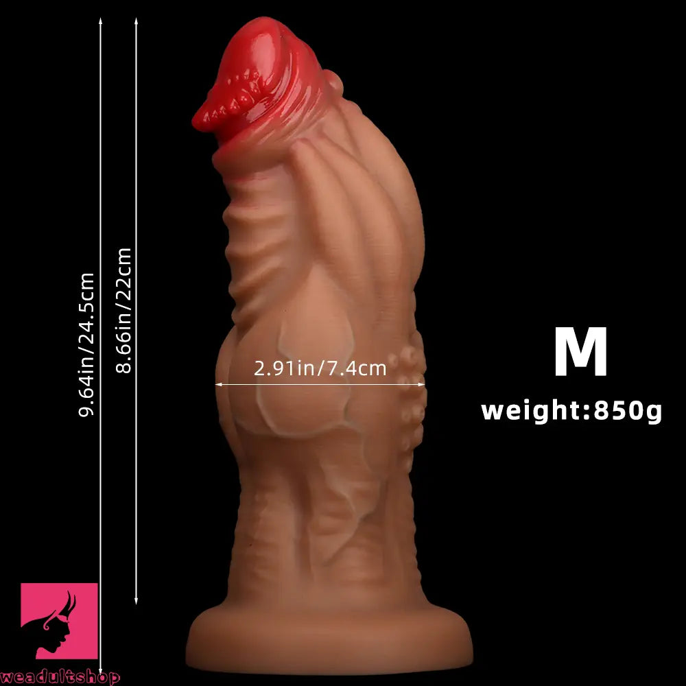 8.85in 9.64in 10.23in 11.41in 12.59in Odd-shaped Large Silicone Anal Dildo