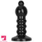 12.6in Black Pull Beads Thick Big Head Penis Anal Plug PVC Cock Dildo