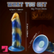 8.43in Fantasy Dildo Vibrator Zipper Monster Thick Dildo Adult Cock Toy