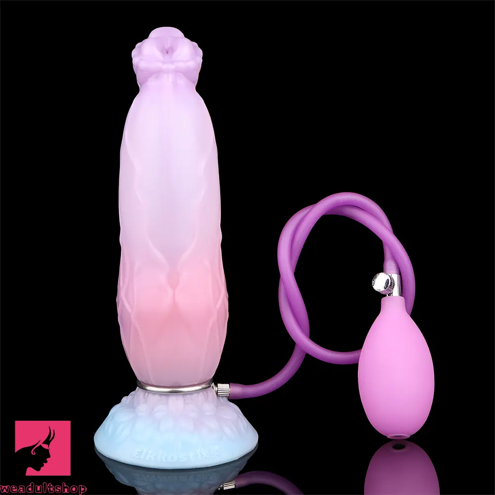 8.3in Inflatable Silicone Soft Fantasy Dildo Adult Toy For Gay Men Cock