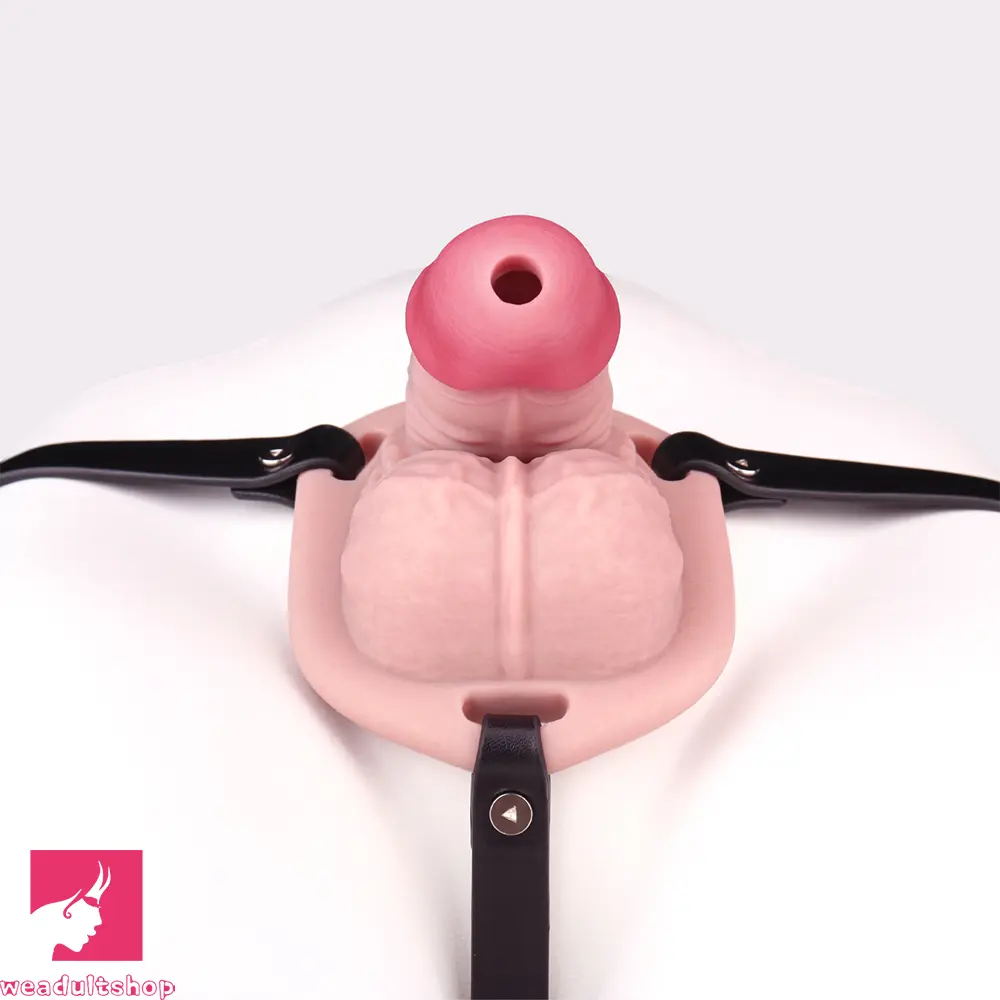 4.33in Real Hollow Chastity Cage Dildo Female Couples Anal Insertor