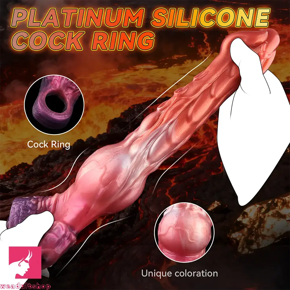 6.85in 8.11in 9.84in Dragon Monster Knot Silicone Dildo For Sleeve Sheath