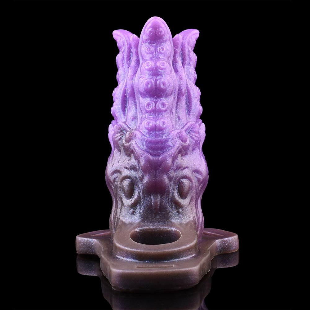 5.59in Dragon Beast Creature Silicone Flexible Fantasy Hollow Dildo Sleeve