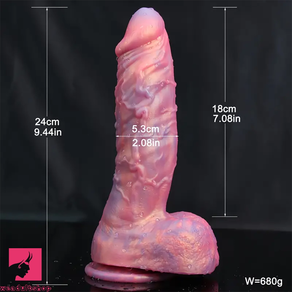 9.44in Soft Penis Real Vein Dildo Realistic Cock Silicone Vaginal Massager