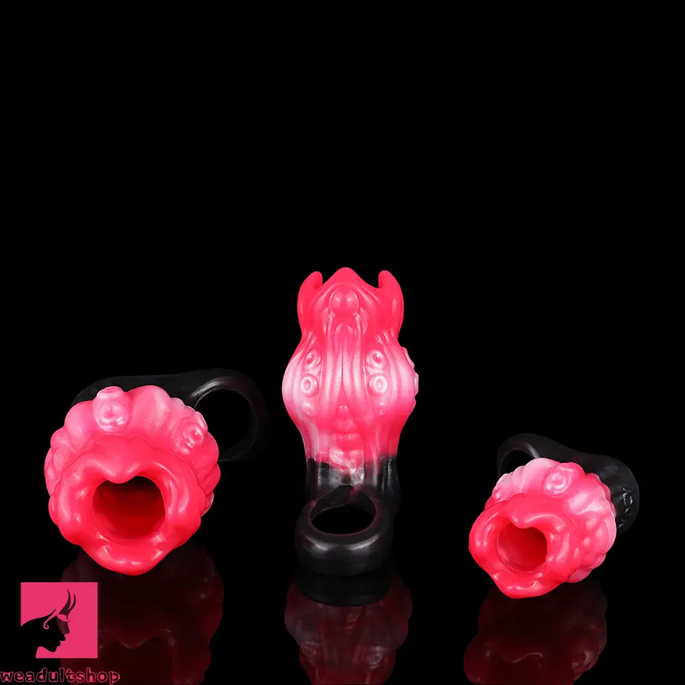 4.4in 5.11in 5.86in Fantasy Tentacle Silicone Dildo Sleeve Crown Top Quality