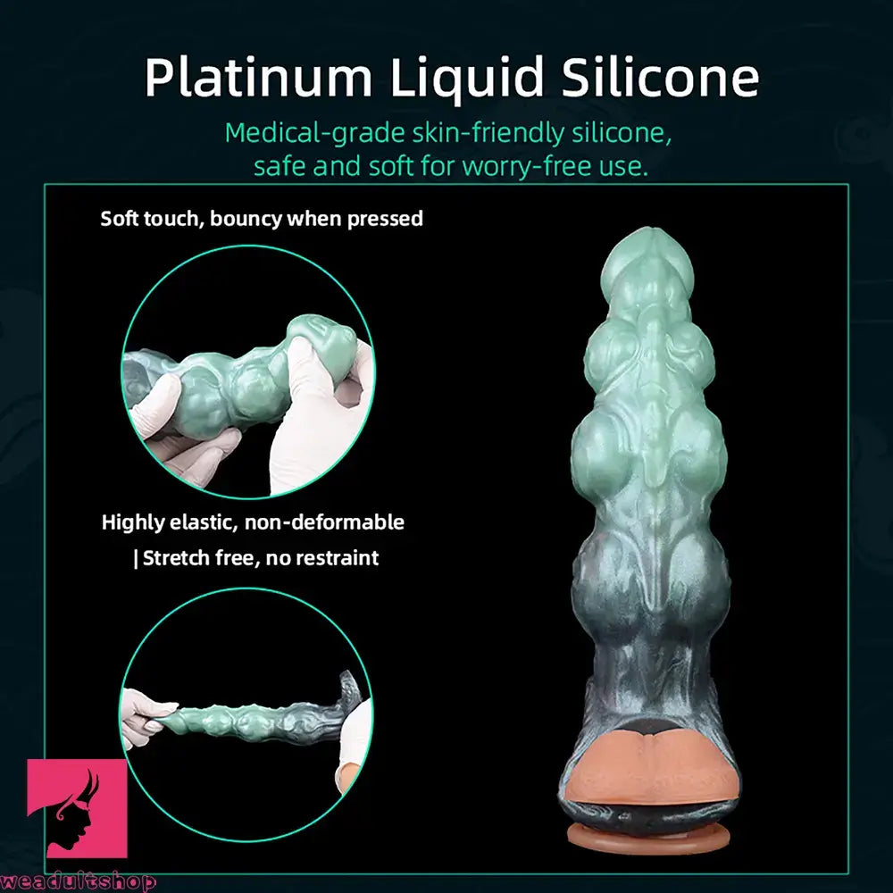 8.85in Platinum Liquid Silicone Penis Sleeve Dildo For Thickening Real Toy