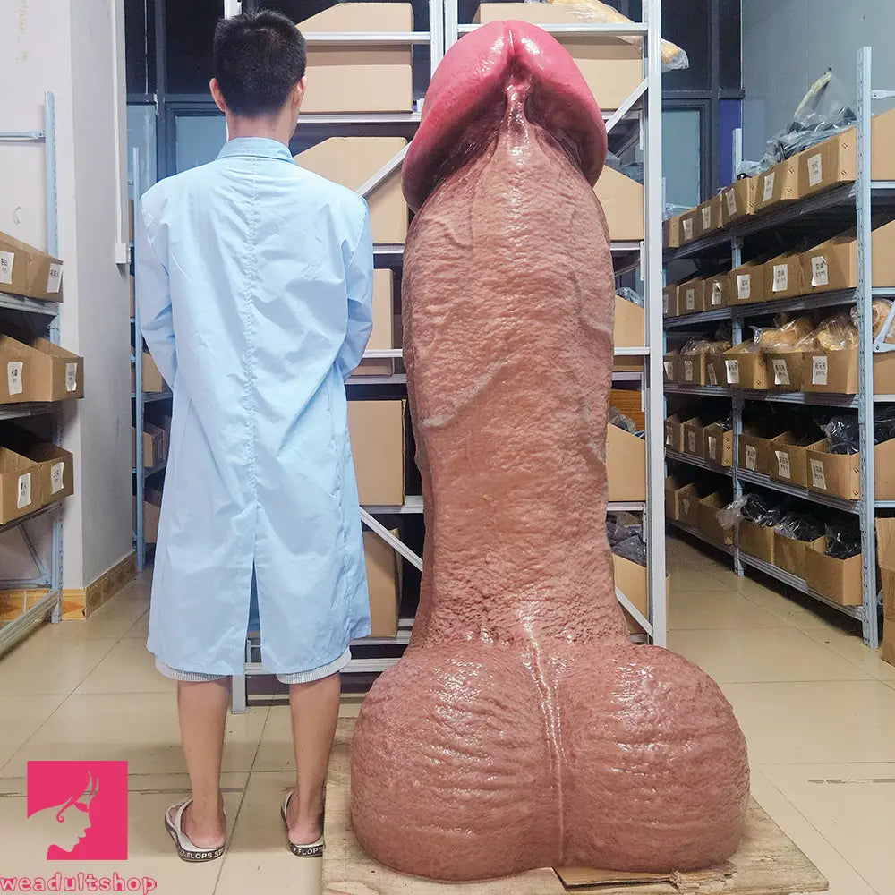 61.02in Double-layer Liquid Silicone Giant Huge Long Soft Penis Dildo