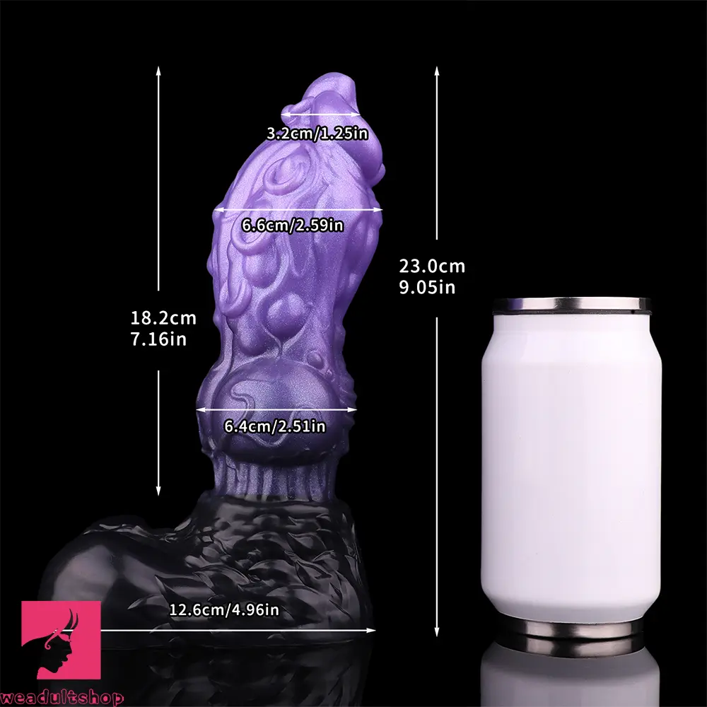 9.05in Tentacle Knot Silicone Dual Density Monster Dildo Anal Stimulator