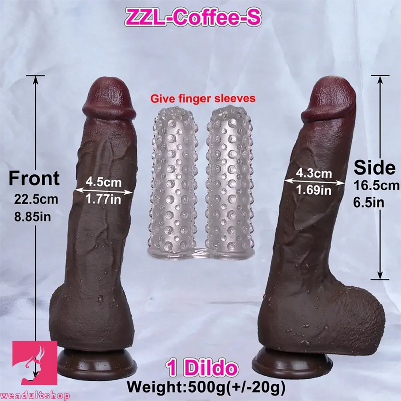 8.85in 10in 10.8in 11.8in Realistic Prostate Double Layer Large Silicone Dildo