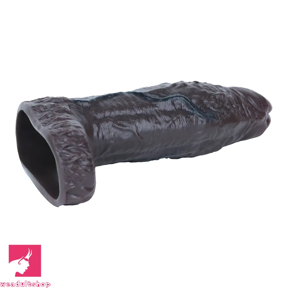 6.69in Uncut Vivid Glans Lifelike Veins Penis Sleeve Dildo Adult Love Toy