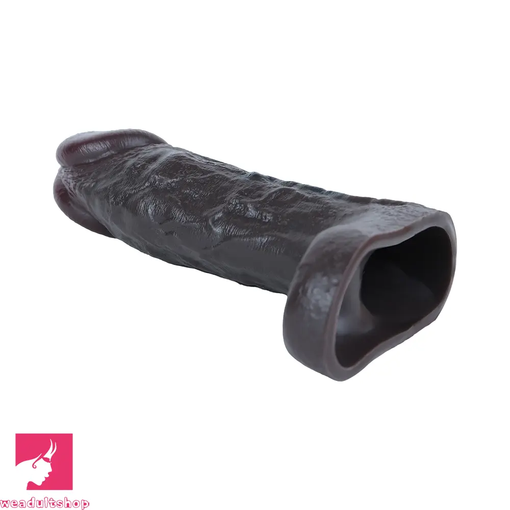 6.37in Skin-Tone Lifelike Skin Silicone Dildo Sleeve 18+ Adult Love Toy