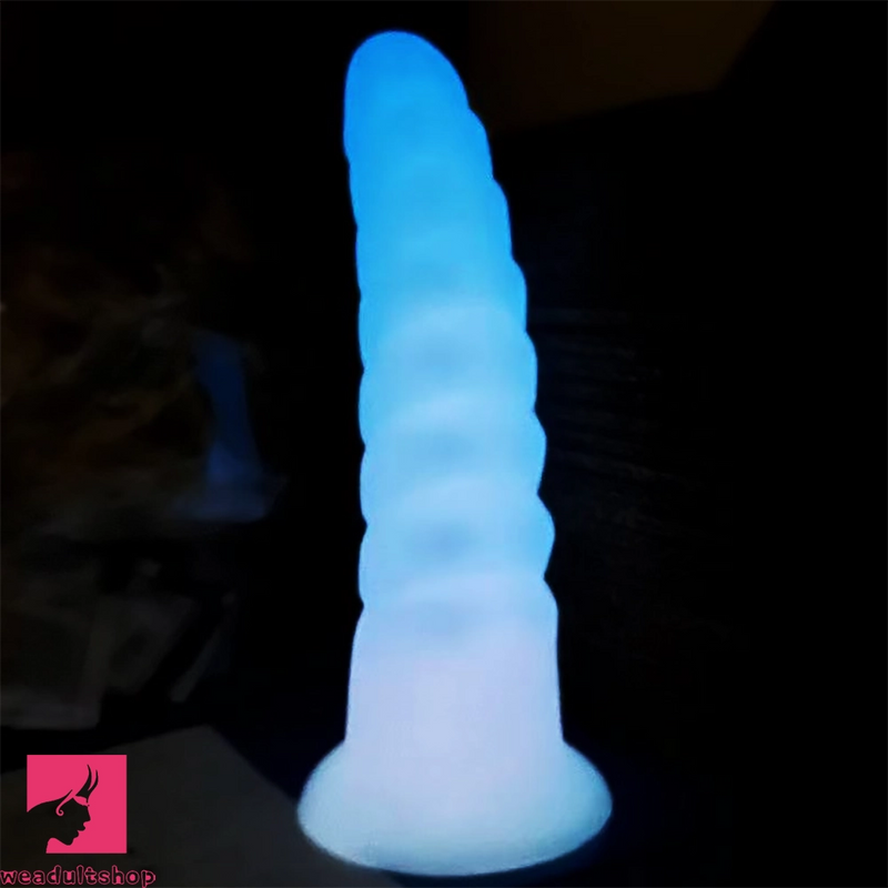 7.28in Luminous Soft Silicone Fantasy Dildo Silicone Dick For Anal Prostate