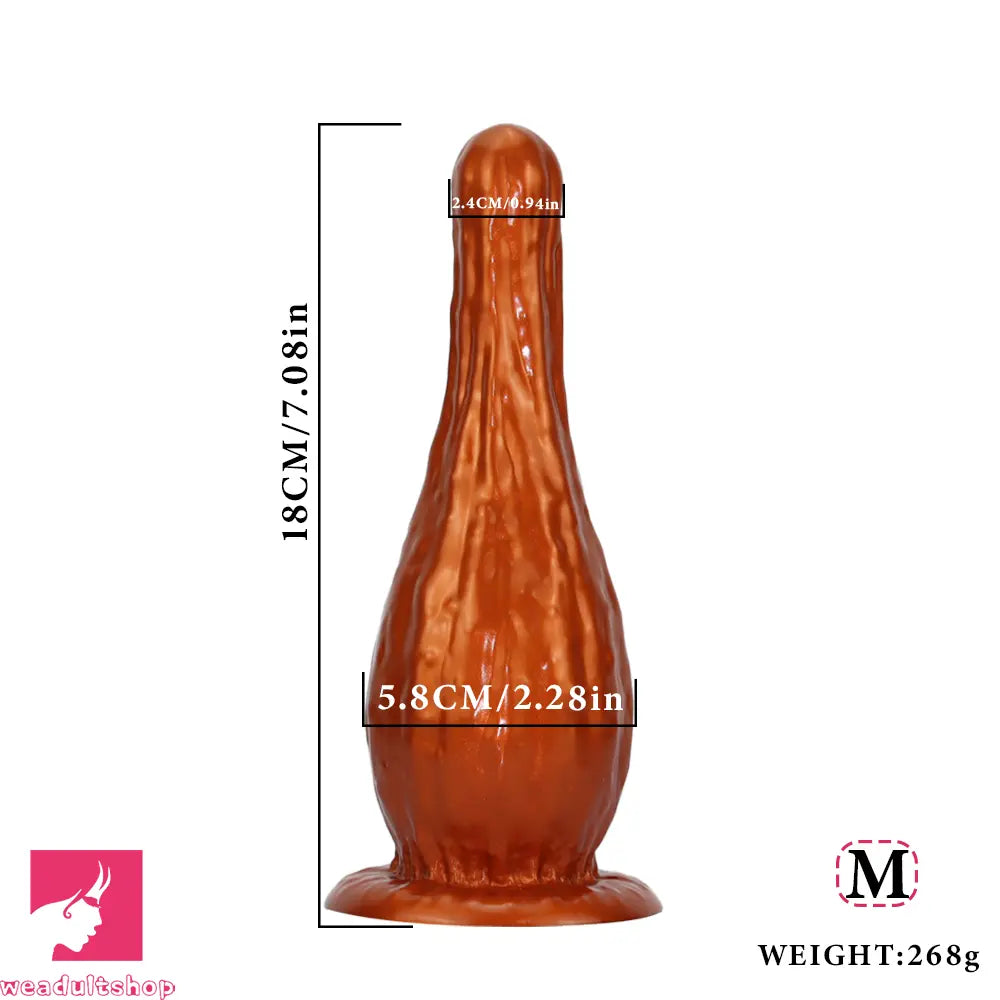 5.31in 7.08in 9.05in Fantasy Silicone Dildo Vase Shape With Suction Cup