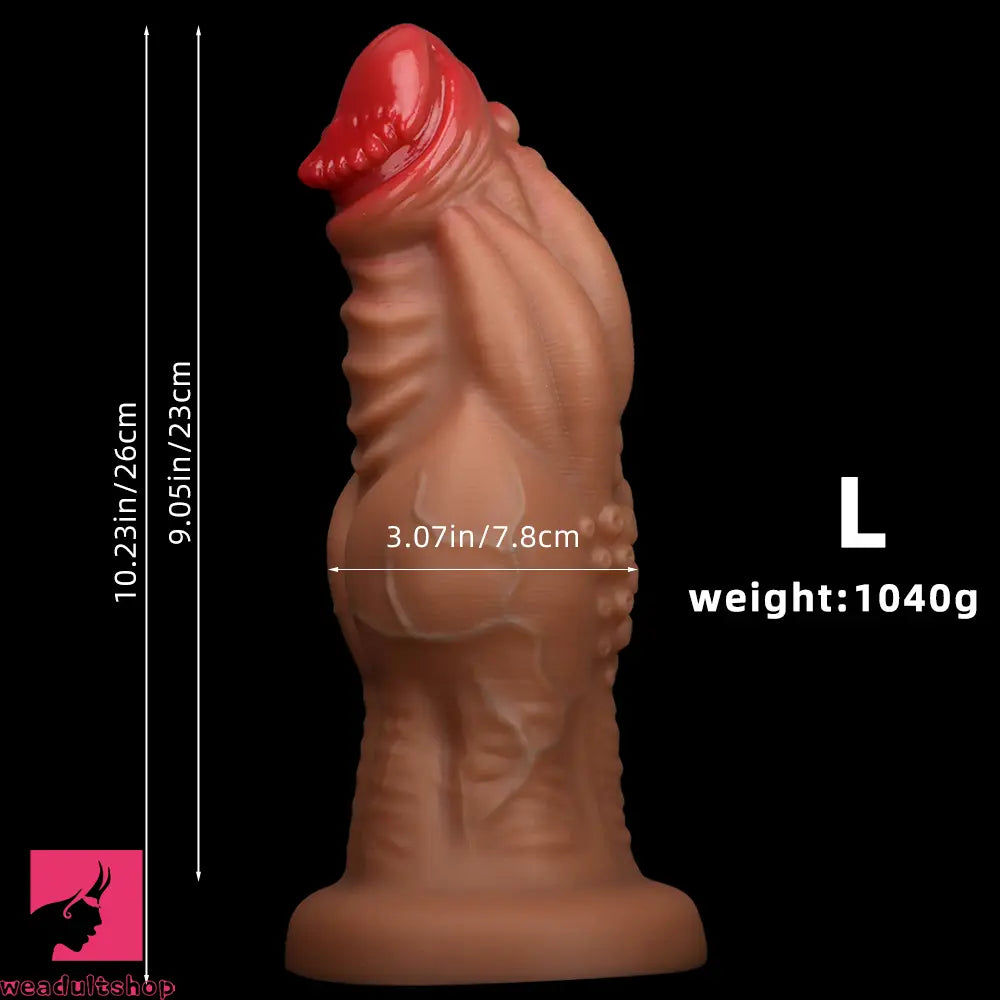 8.85in 9.64in 10.23in 11.41in 12.59in Odd-shaped Large Silicone Anal Dildo
