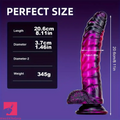 8.11in CATERPILLAR Gilded Mixed Color Creative Silicone Dildo SM Cock Toy