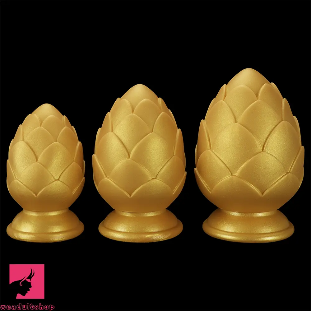 4.13in 4.72in 5.31in Flower Small Thick Butt Plug Dildo For Couples' Sex Toy