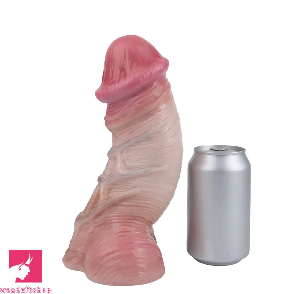 9.17in Double Layer Silicone Soft Big Dildo For Anal Training Masturbation Toy