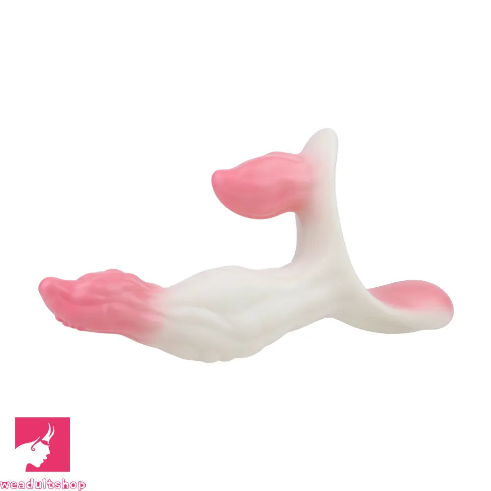 6.18in Wearable Strap on Vibrating Soft Liquid Silicone Dildo Clit Dildo