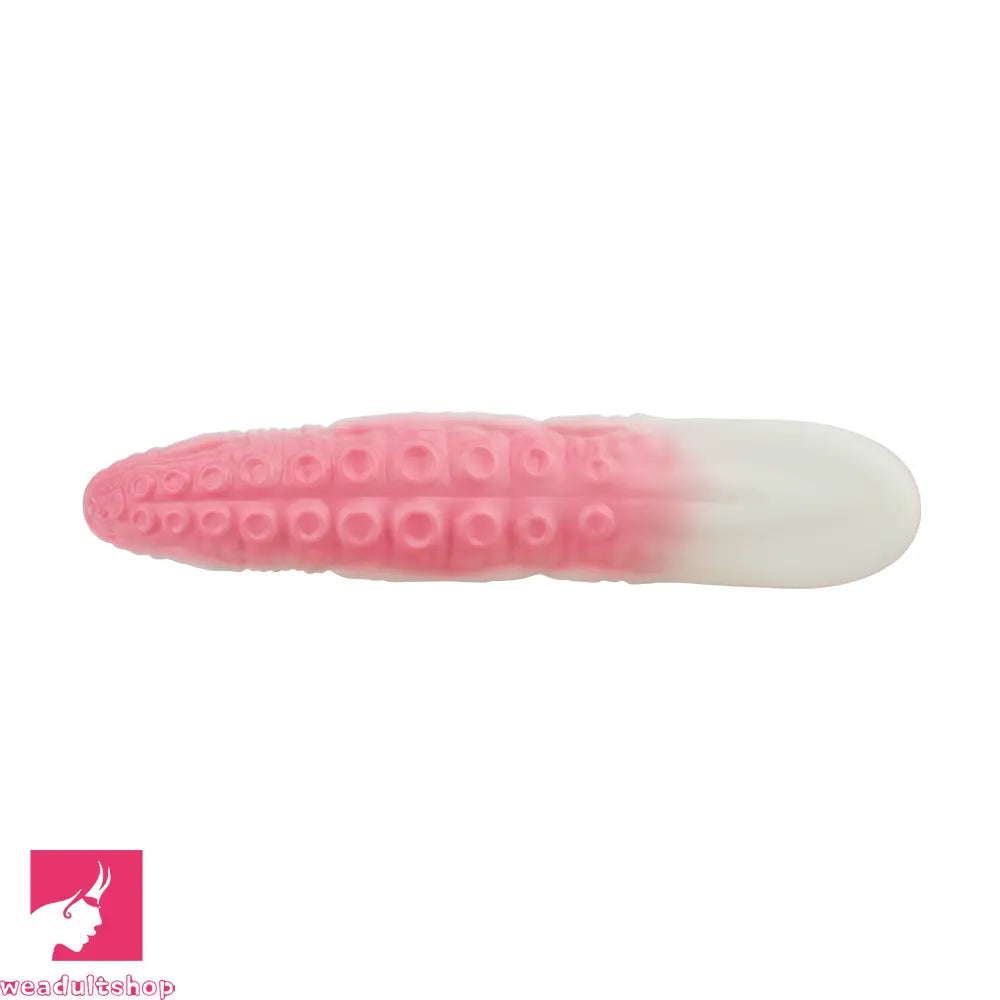 6.5in Tentacle Strap on Vibrating Dildo Natural Curved Soft Cock Toy