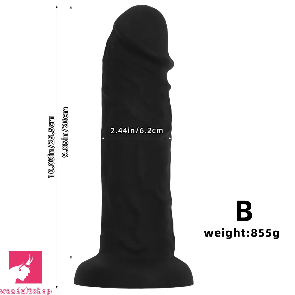 9.05in 10.03in 11.02in Thick Eggless Silicone Penis Dildo Adult For Couples
