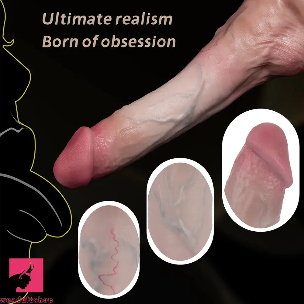 12.2in Dual Density Silicone Soft Big Dildo Lifelike Sex Toy Gay Sex Goods