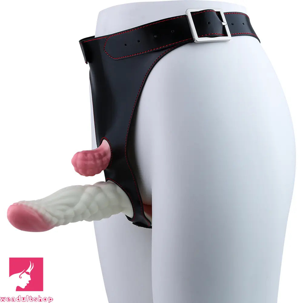 5.83in Dragon Scale Monster Wearable Strap on Vibrating Anal Dildo