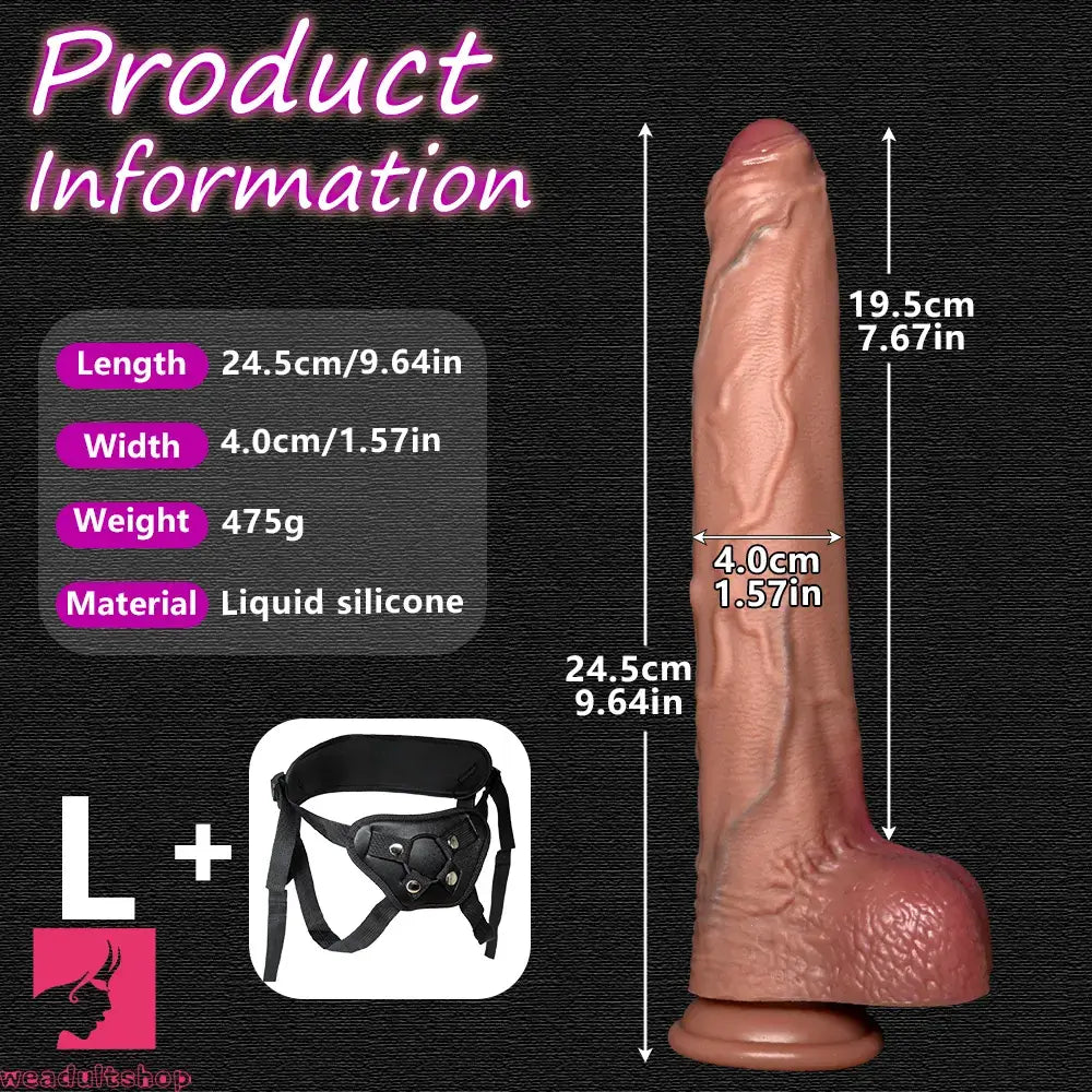 6.1in 7.87in 9.64in 11.41in 13.38in Strap on Lifelike Foreskin Long Big Dildo