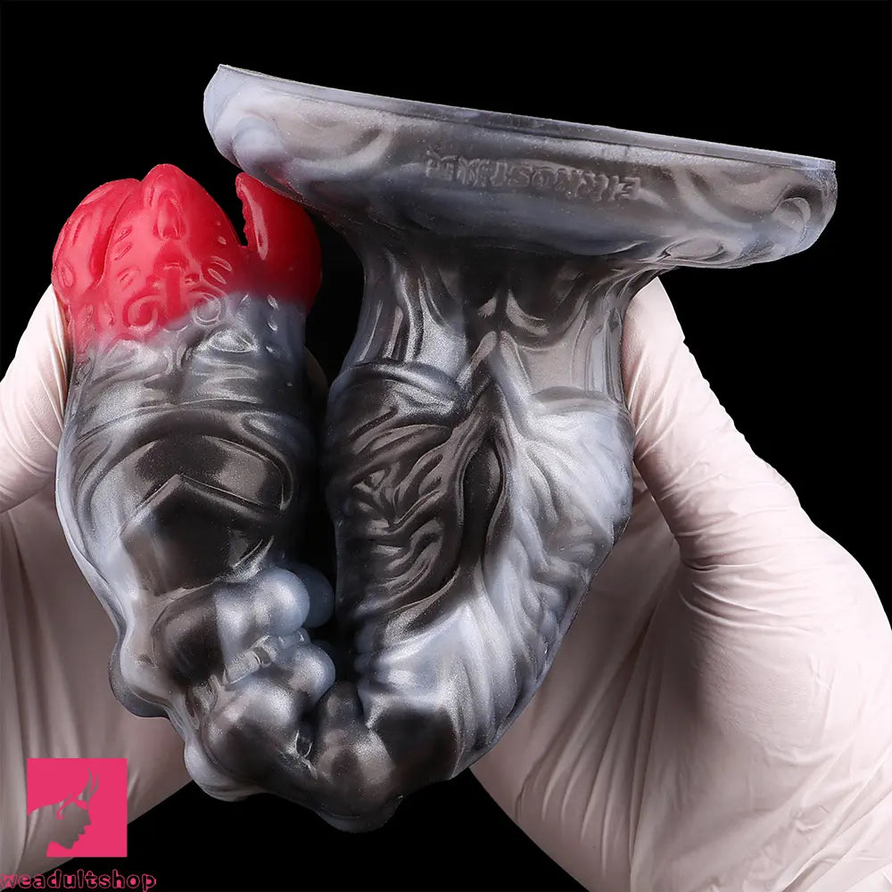 9.88in Ovipositor Egg Laying Inflatable Big Dildo Silicone Penis Texture