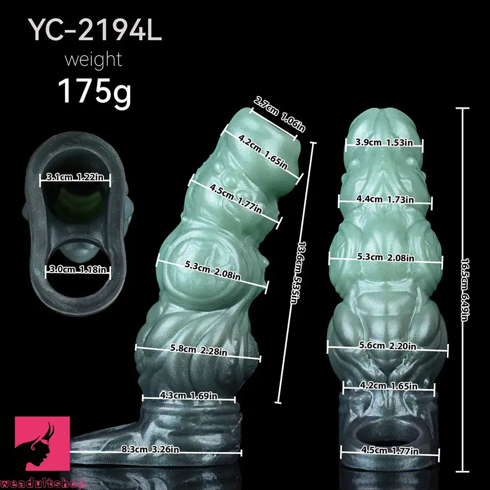 4.6in 5.62in 6.49in Silicone Knot Penis Dildo Sleeve For Women Men Couples