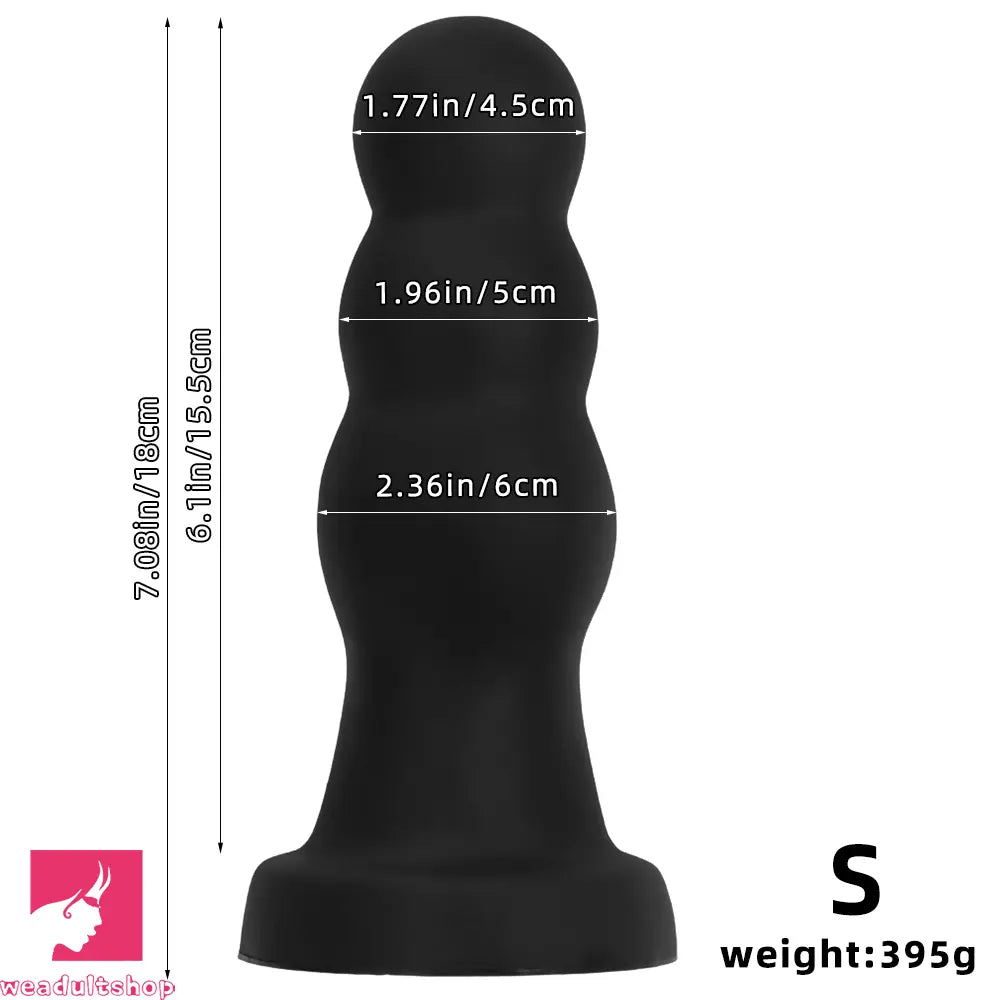 7.08in 8.85in 11.02in Soft Pull-bead Anal Plug Extra Large Thick Cock Dildo