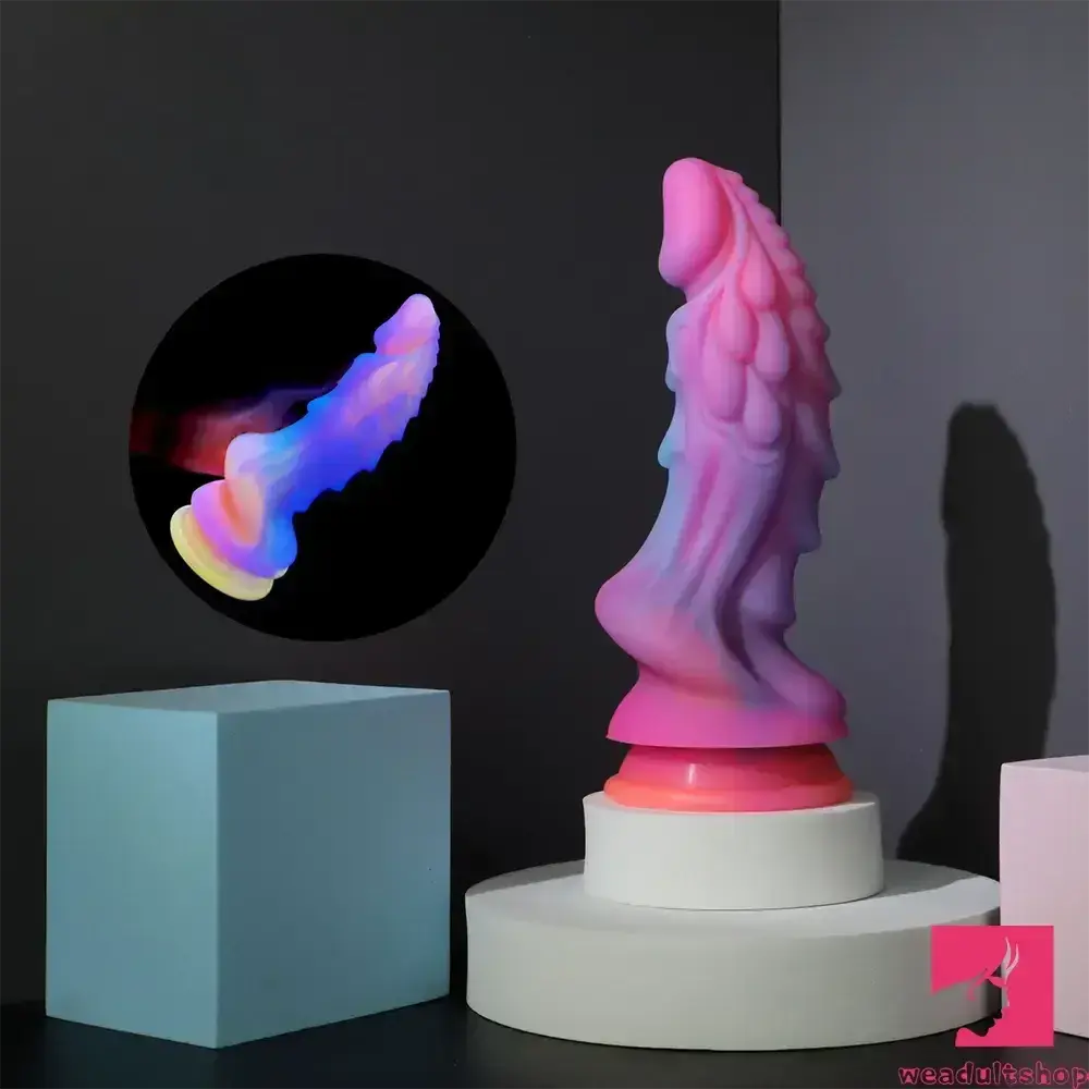 8.46in Colored Luminous Silicone Big Soft Dildo For Female Male Orgasm Weadultshop