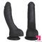 7.28in 8.27in 10.04in Soft Real Ebony Big Looking Silicone Anal Dildo