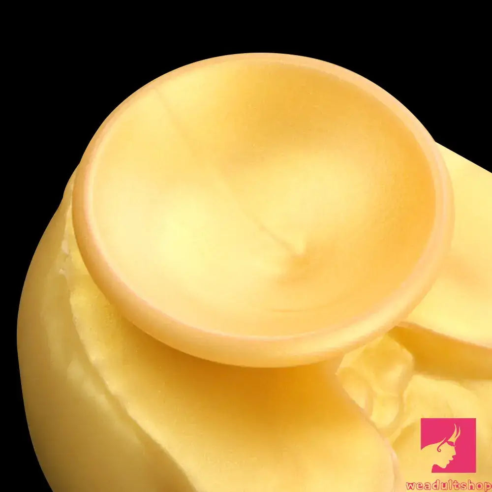11.8in Liquid Large Soft Silicone Fantasy Thick Gold Anal Sex Dildo